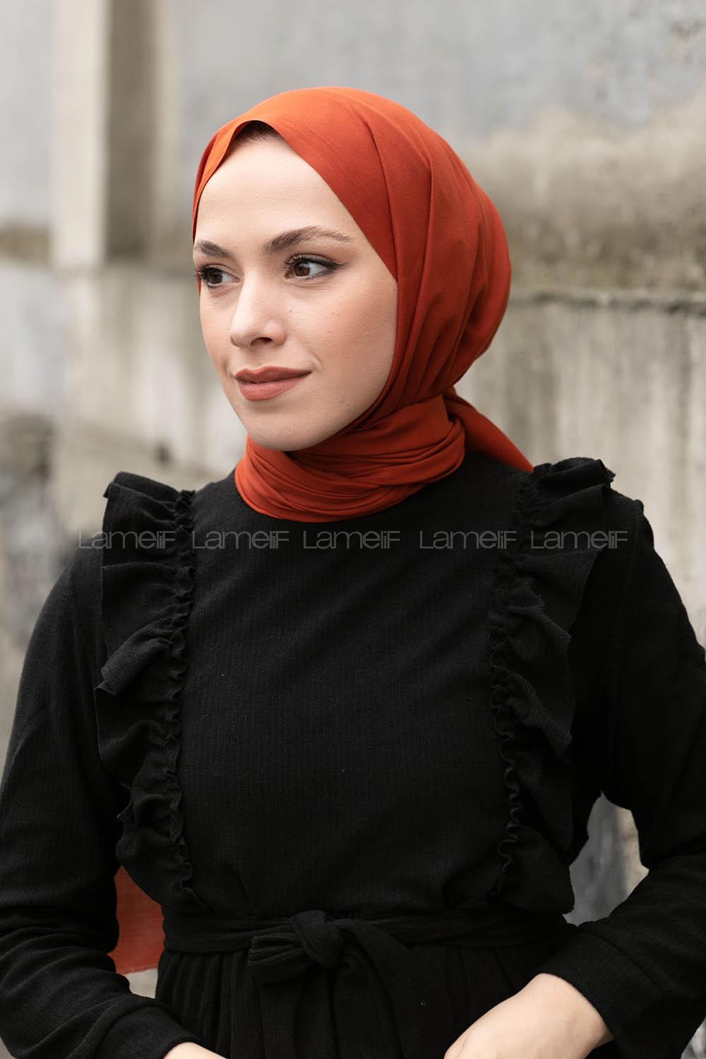 Modalamelif Kiremit İnce Keten Şal