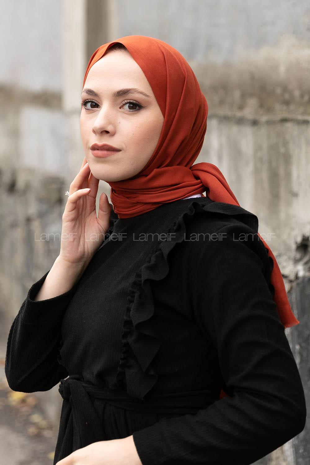 Modalamelif Kiremit İnce Keten Şal