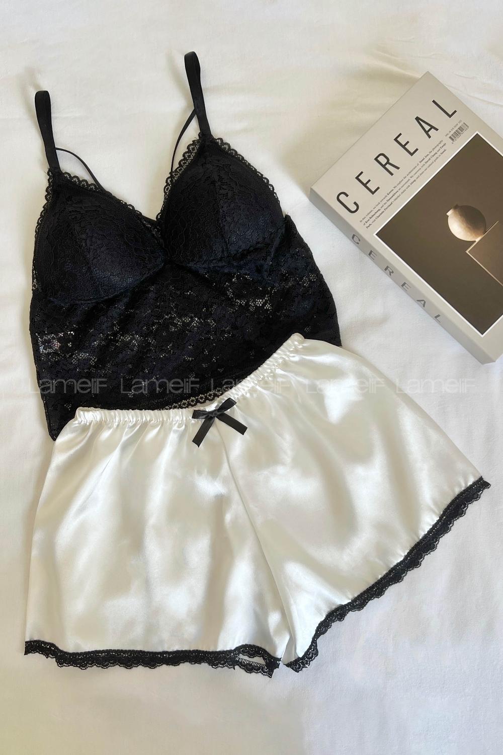 Lamelif Dantelli Bralet Takım Desteksiz