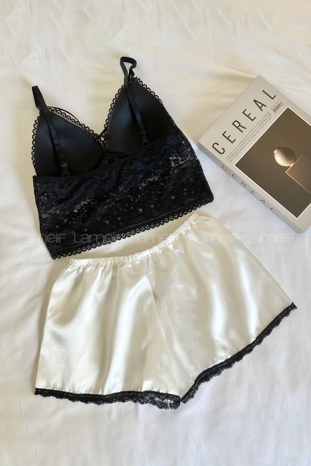 Lamelif Dantelli Bralet Takım Desteksiz