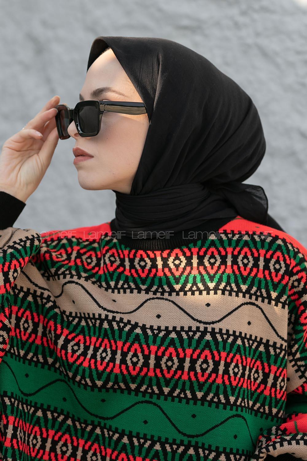 Lamelif Pamuk Vual Eşarp Siyah