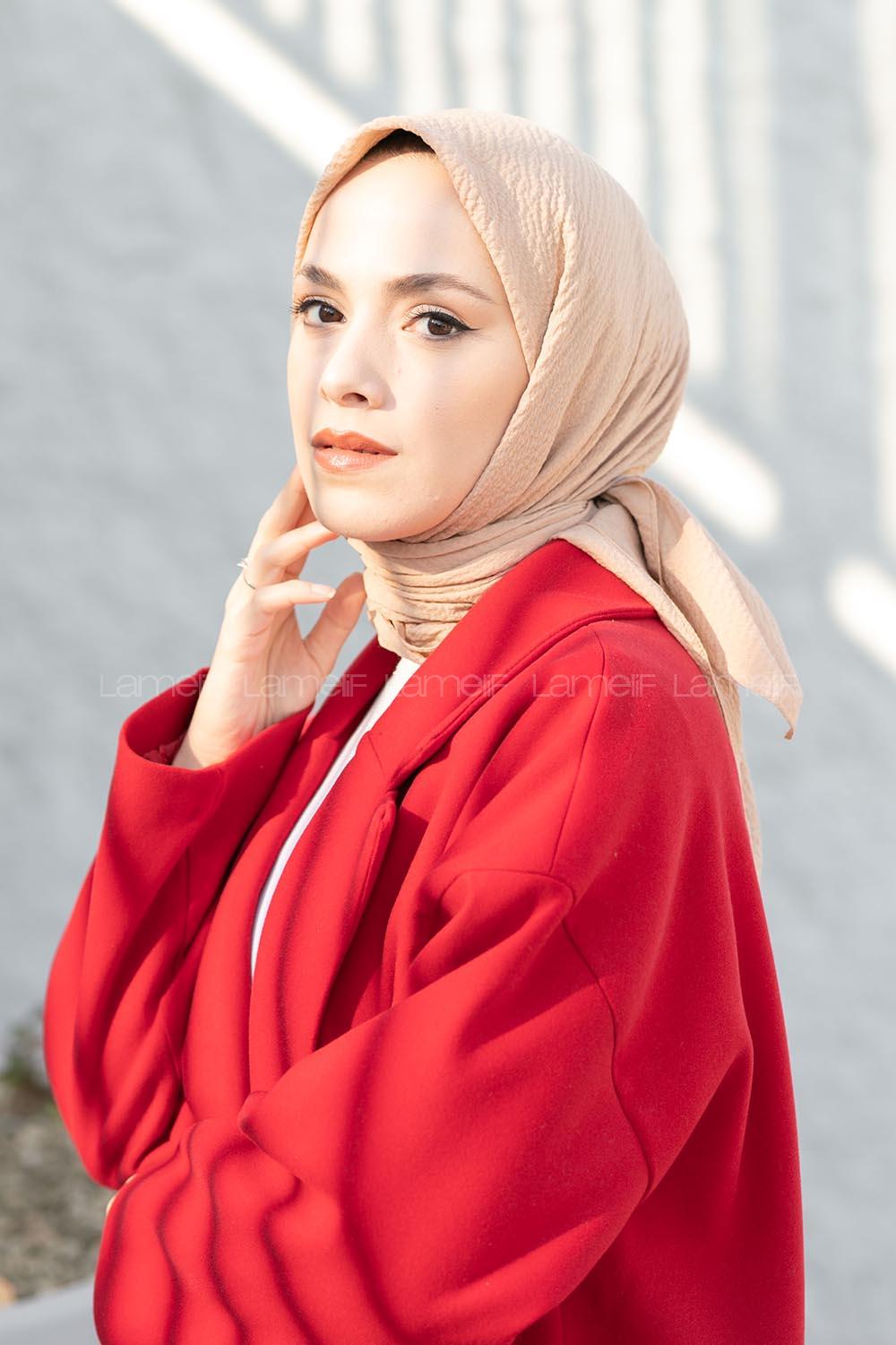 Lamelif Mio Caz Eşarp Bej