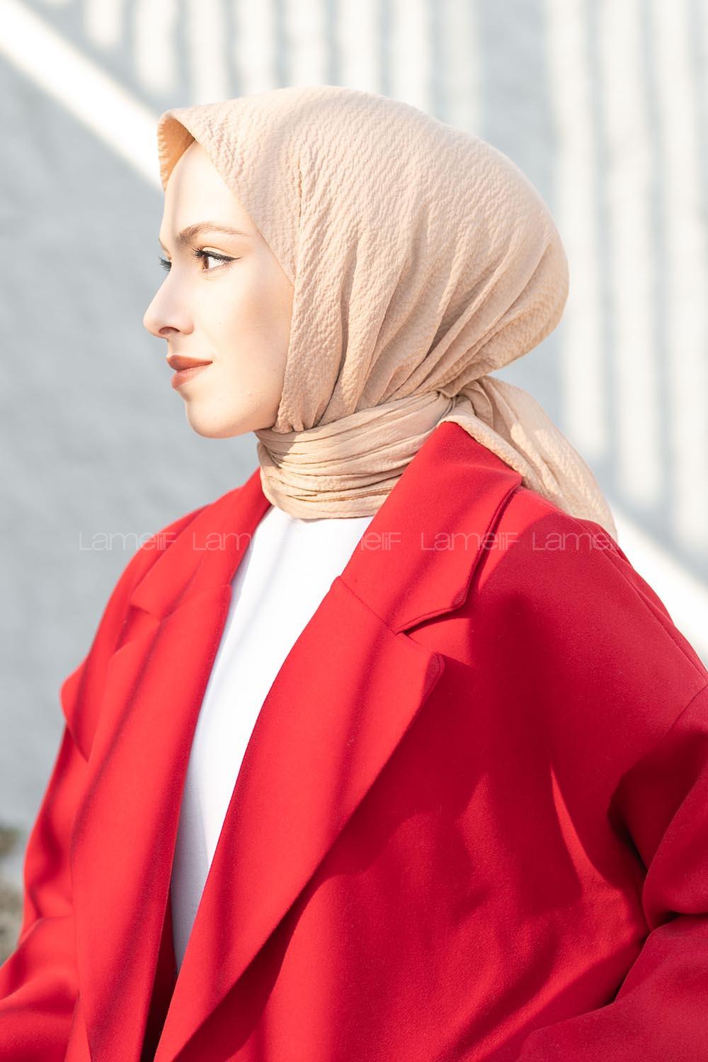 Lamelif Mio Caz Eşarp Bej