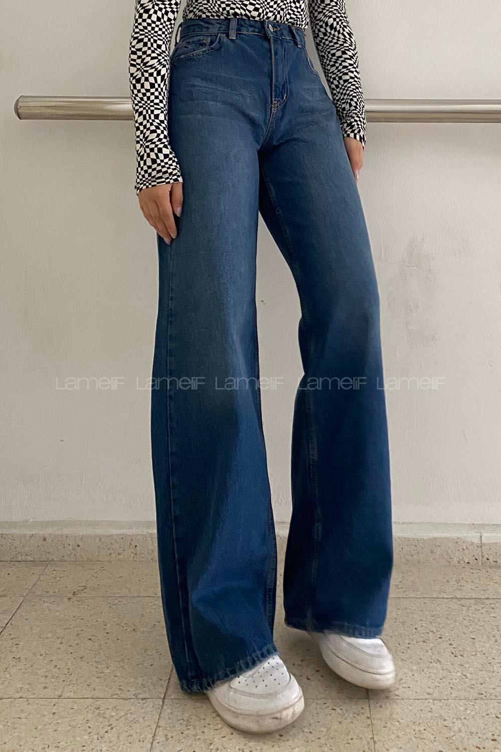 Blue-1 Denim High Waist Denim Pants