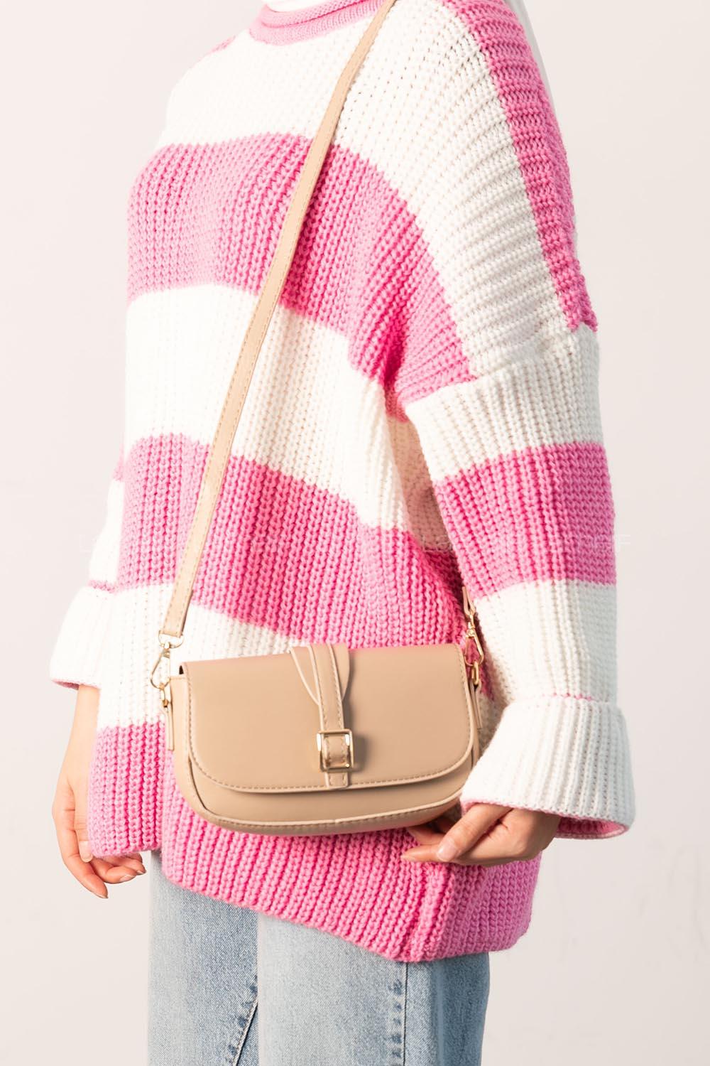 Mink Buckle Skin Hand Bag Bag