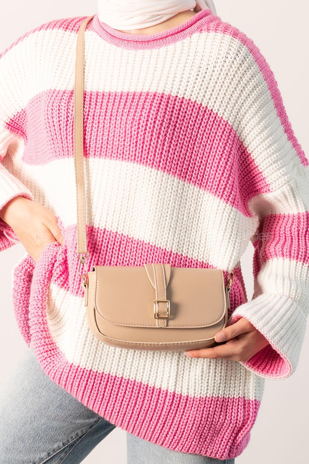 Mink Buckle Skin Hand Bag Bag