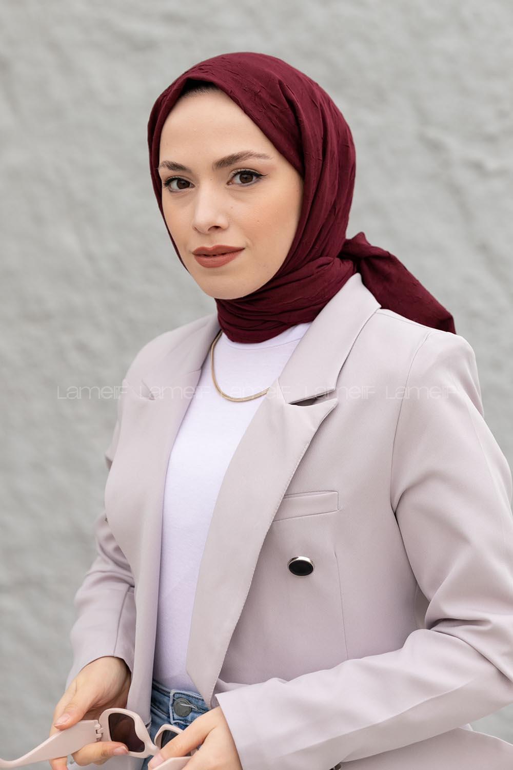 Lamelif Bambu Şal Acı Bordo
