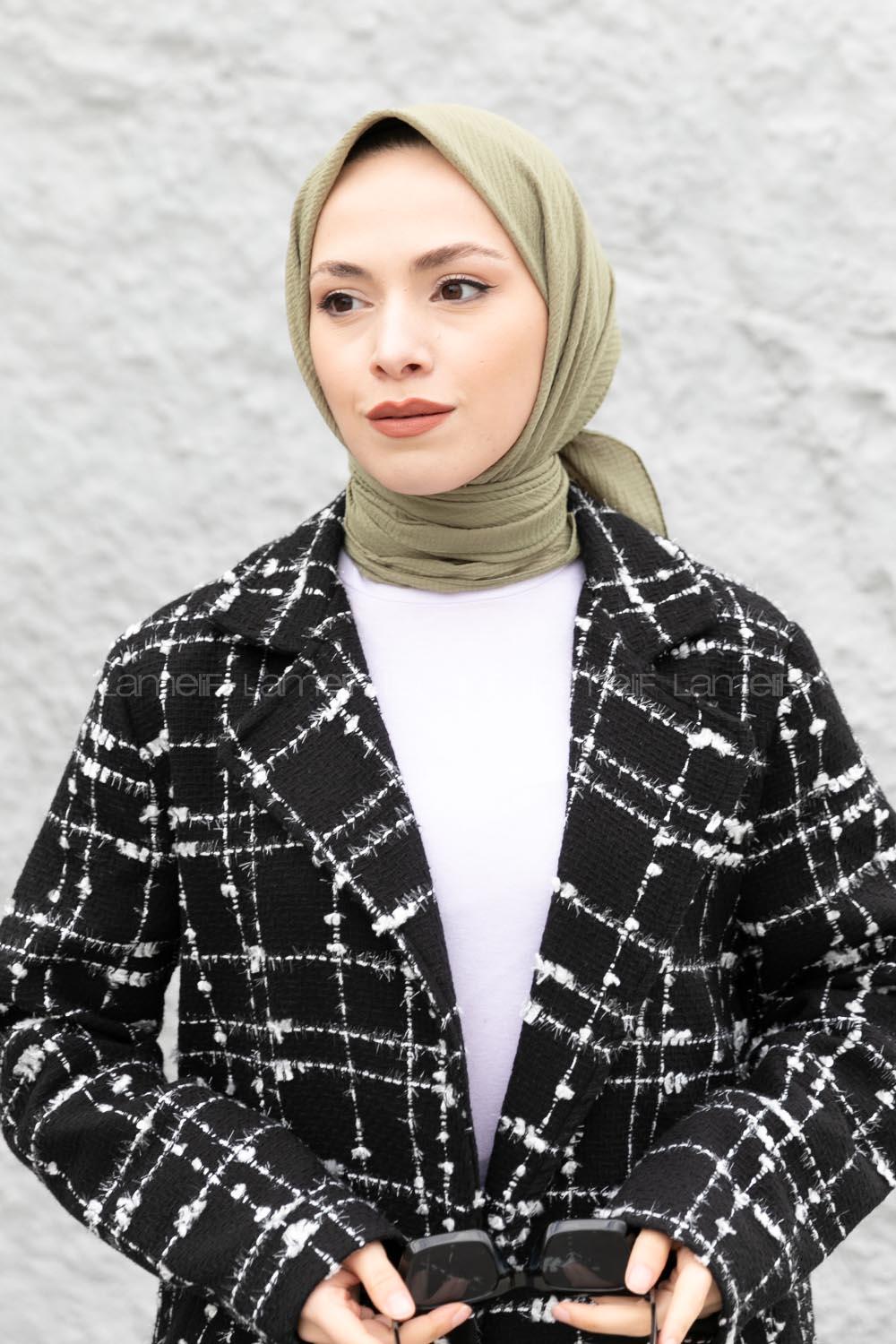 Leave Of Daphne Cotton Fabric Straight Shawl