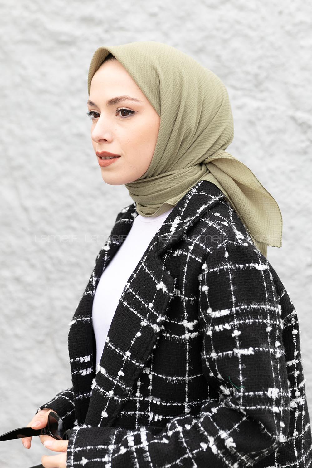 Leave Of Daphne Cotton Fabric Straight Shawl