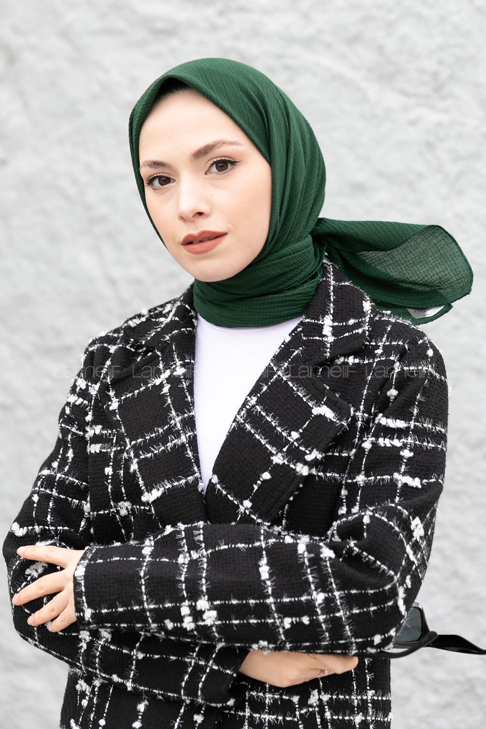 Lamelif Mio Caz Eşarp Zümrüt Yeşili