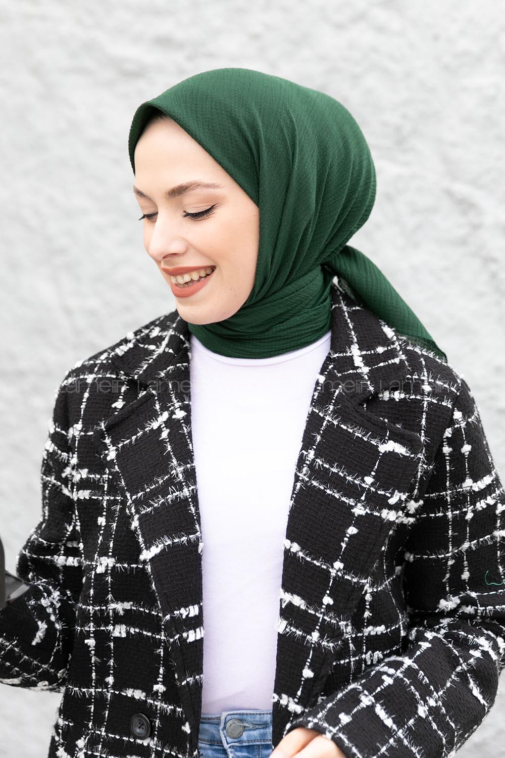 Lamelif Mio Caz Eşarp Zümrüt Yeşili