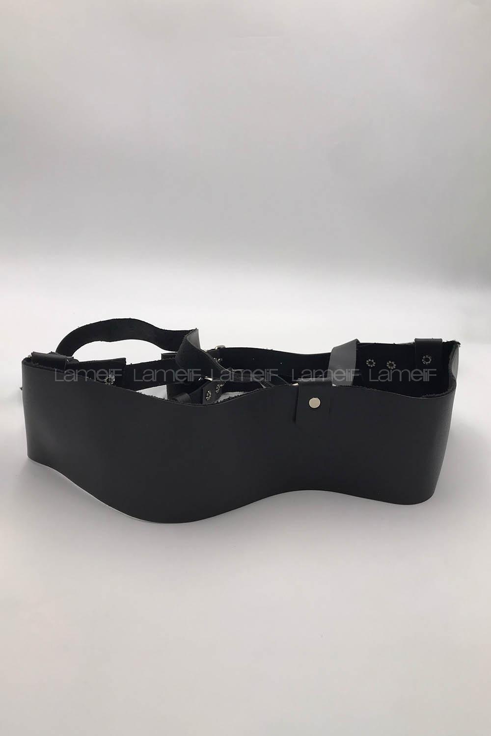 Lamelif Yelek Kemer Siyah