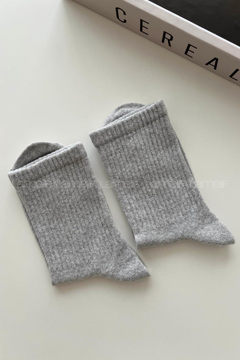 Lamelif Gri Kolej Çorap