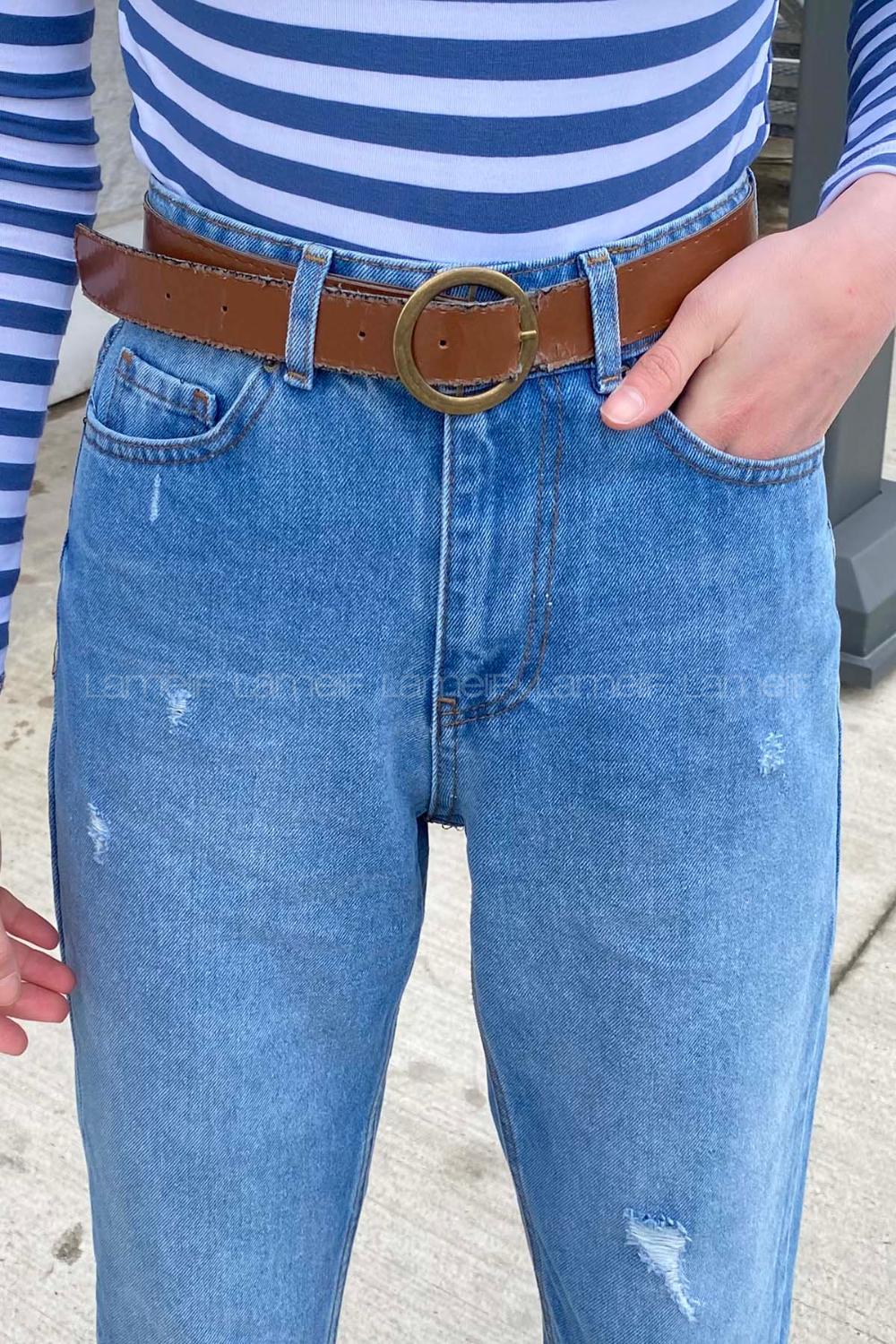 Lamelif Yırtıklı Mom Jean