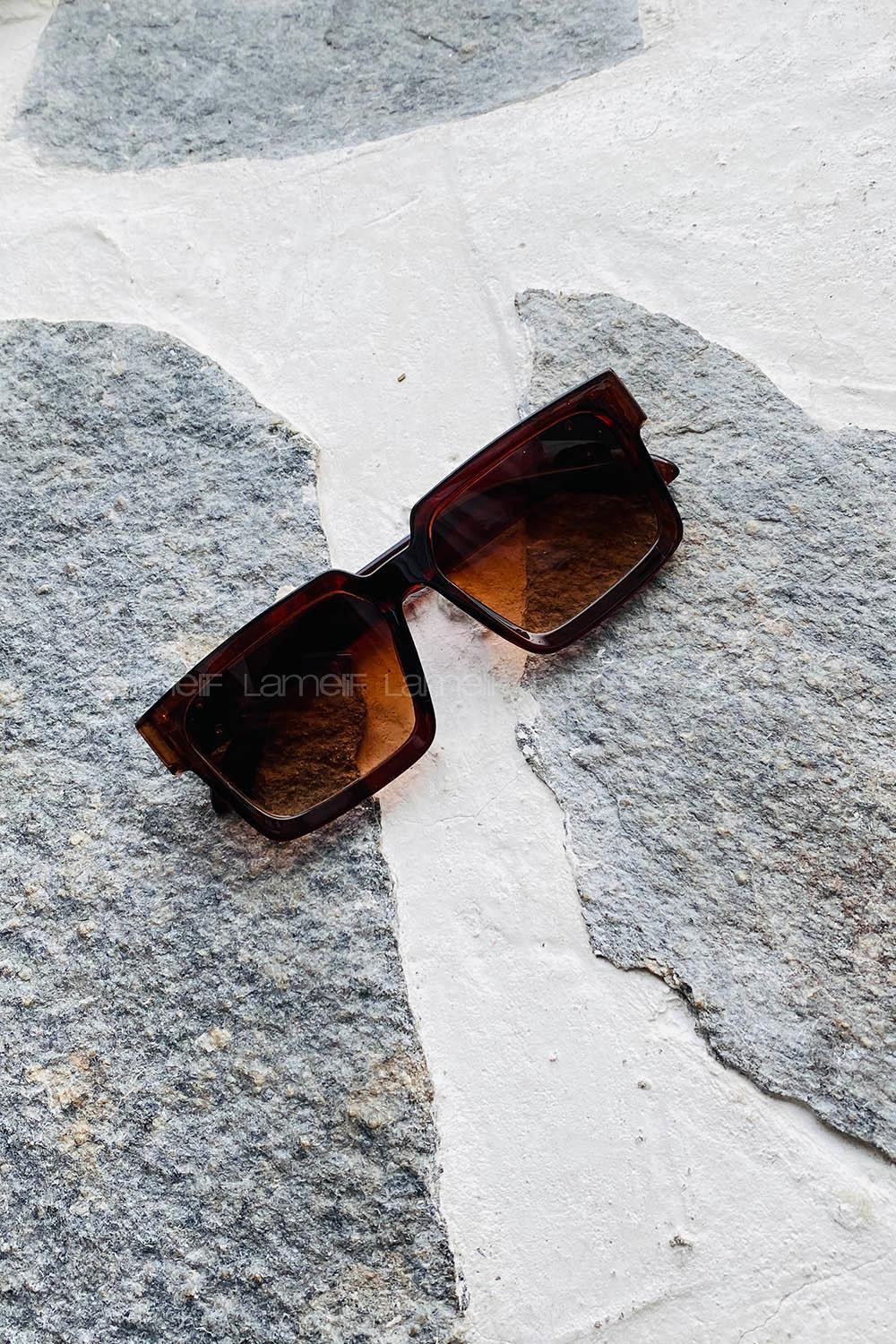 Lamelif Piar Kahverengi Gold Detaylı Güneş Gözlüğü