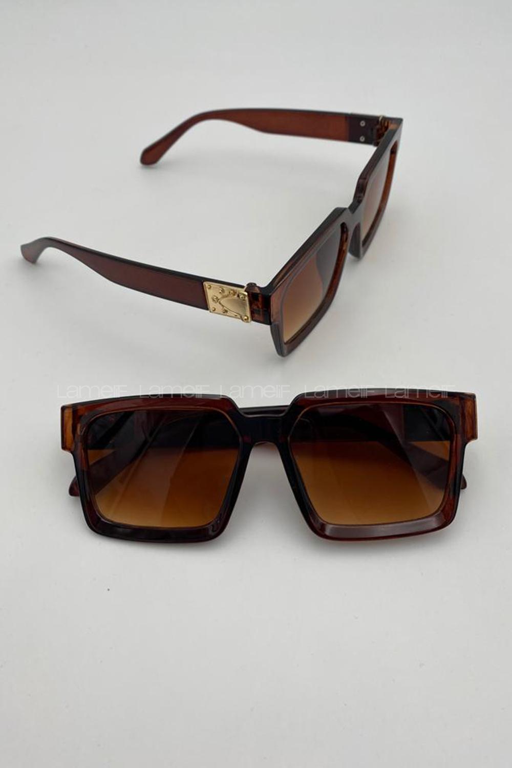 Lamelif Piar Kahverengi Gold Detaylı Güneş Gözlüğü