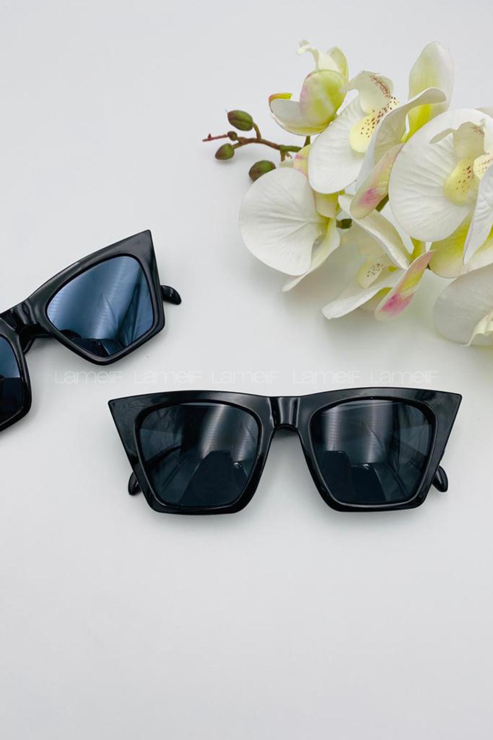 Lamelif Siyah Cat Eye Güneş Gözlüğü