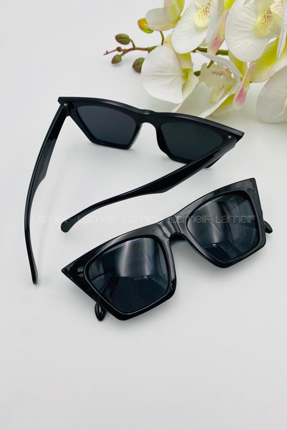 Lamelif Siyah Cat Eye Güneş Gözlüğü