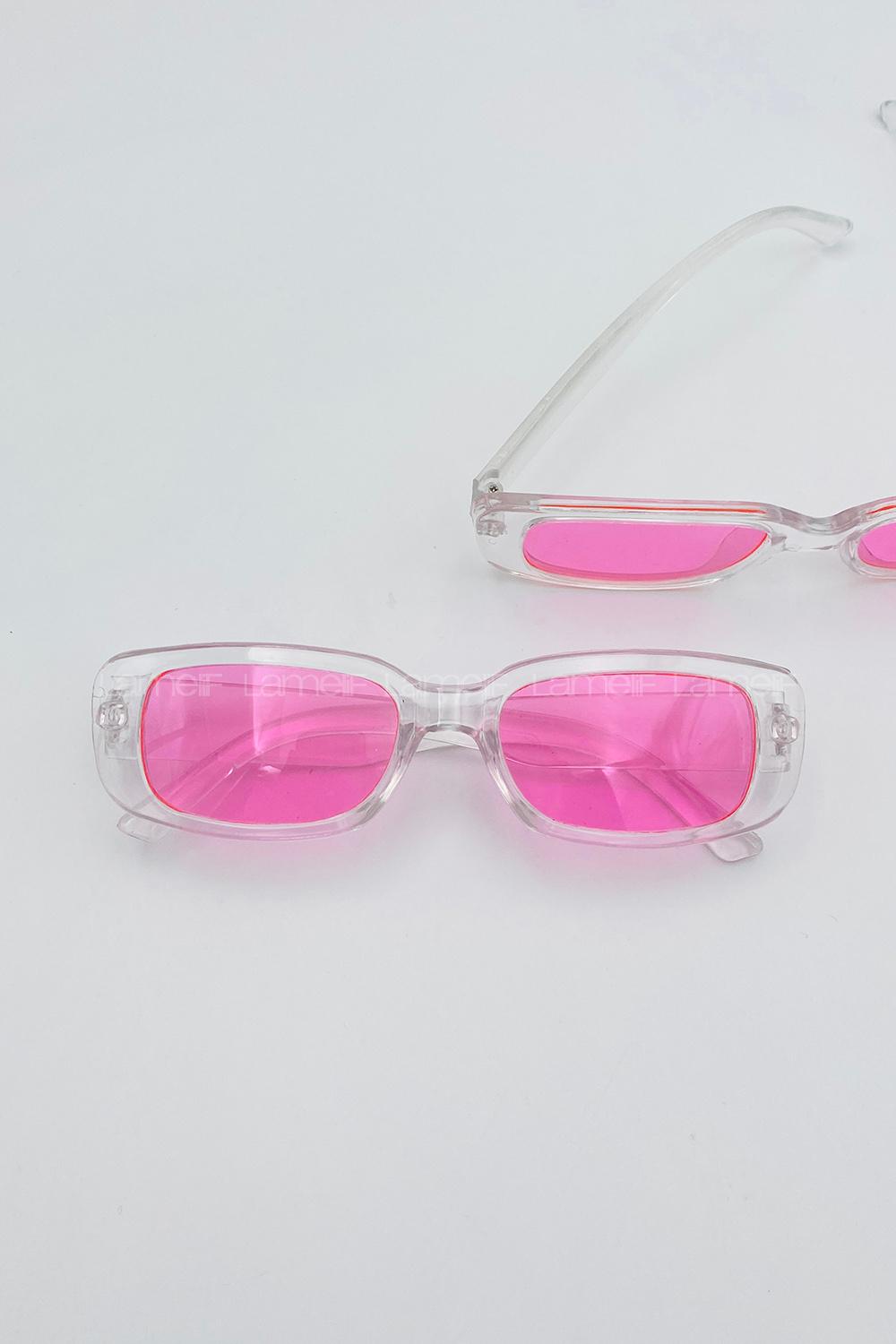 Lamelif Şeffaf Çerçeve Pembe Lua Güneş Gözlüğü