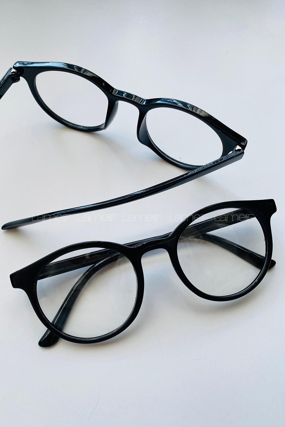 Lamelif Ayris -Siyah Çerçeve Şeffaf Cam- Güneş Gözlüğü