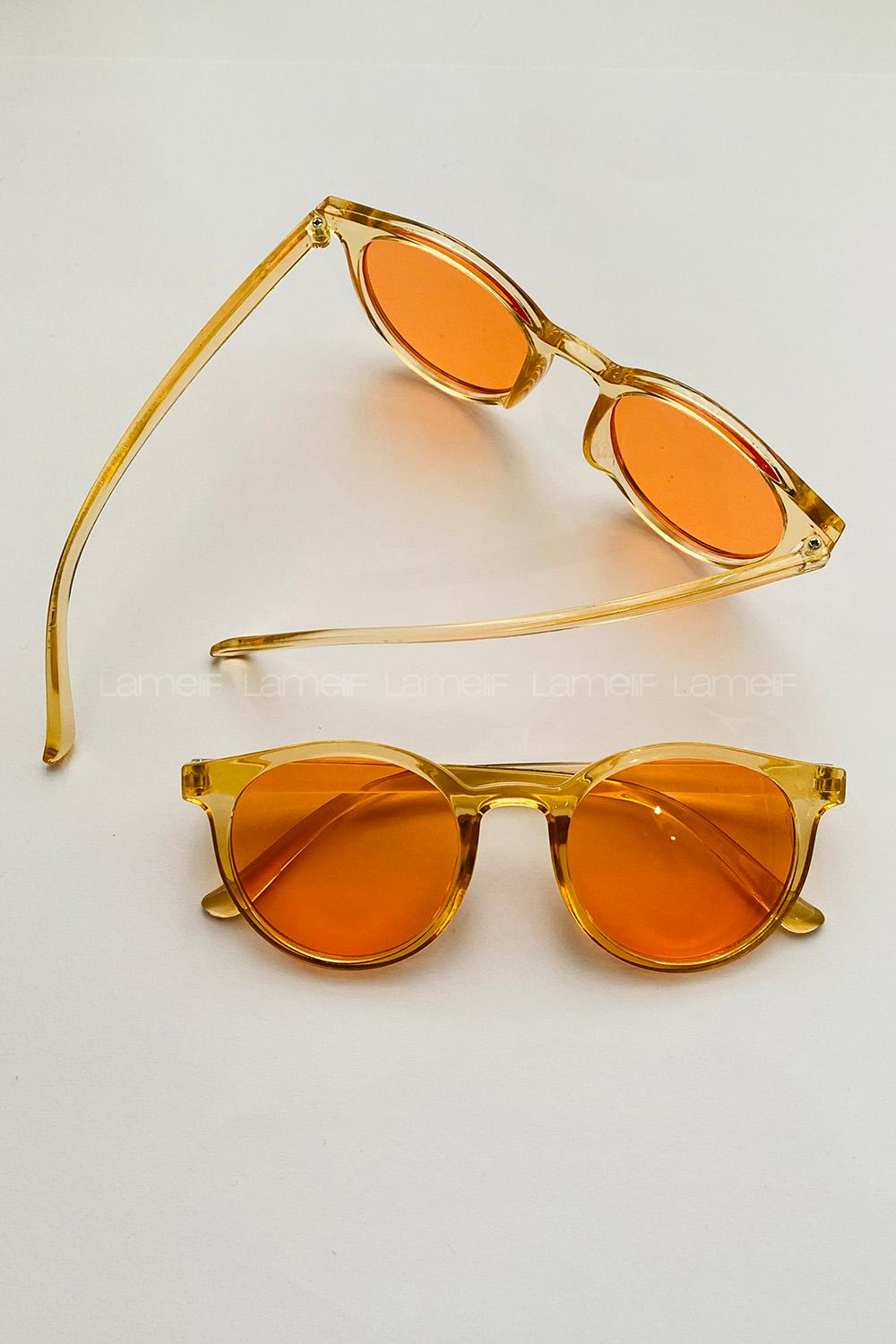 Lamelif Ayris -Bal Çerçeve Turuncu Cam- Güneş Gözlüğü