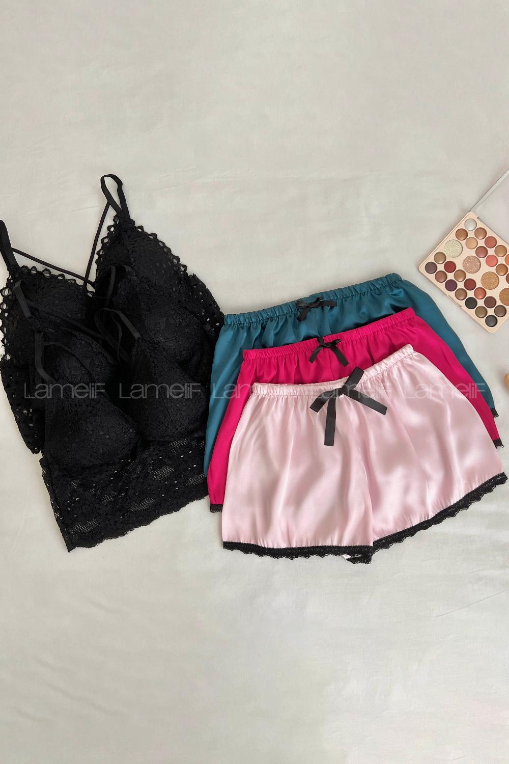 Lamelif Dantelli Bralet Takım Desteksiz