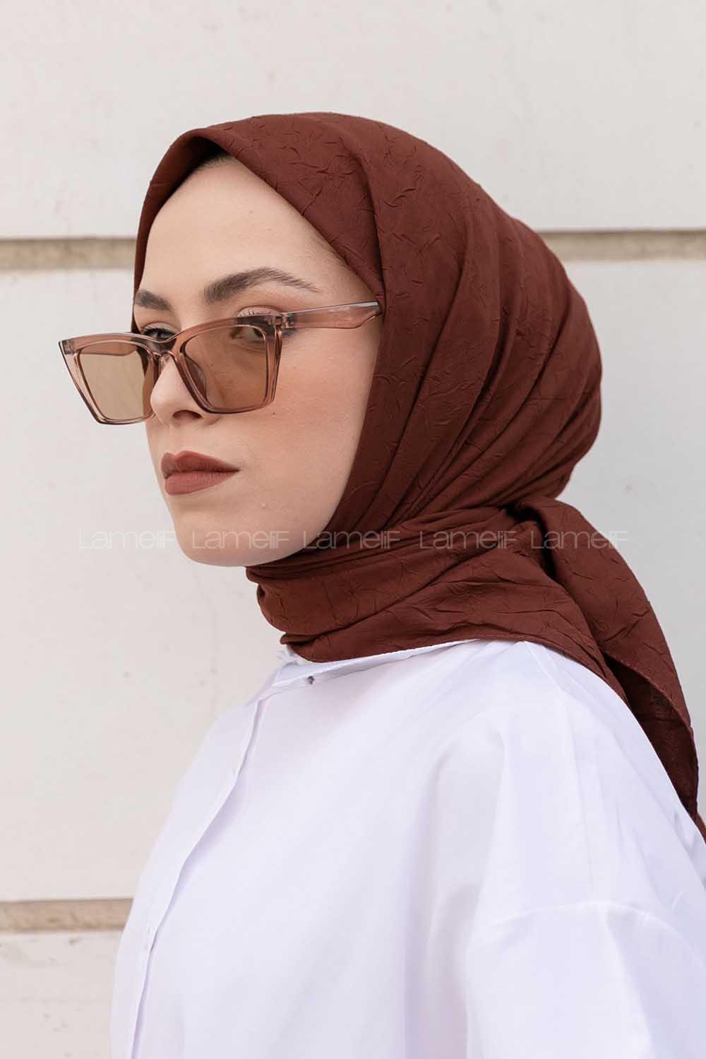 Lamelif Bambu Eşarp Çikolata Kahve