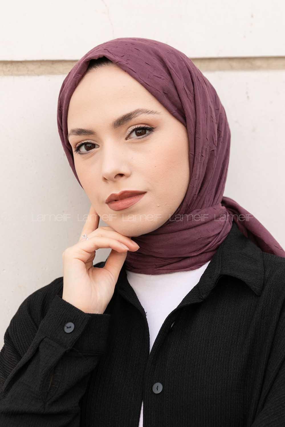 Powder Black Cotton Fabric Straight Shawl