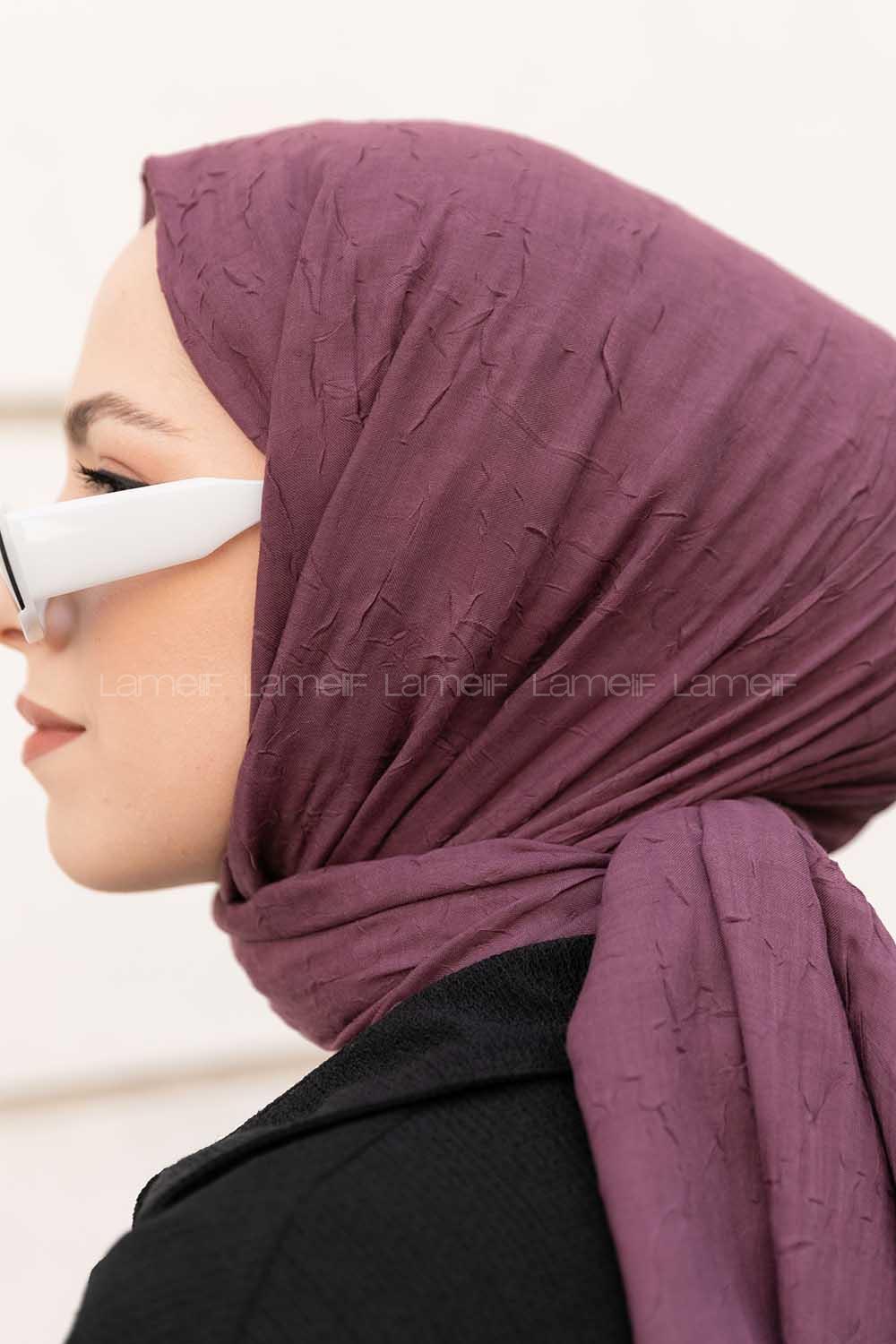 Powder Black Cotton Fabric Straight Shawl