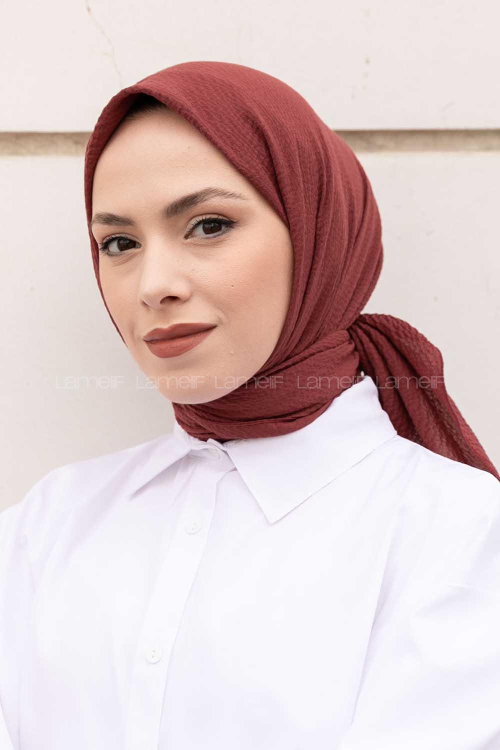 Light Powder Cotton Fabric Straight Shawl