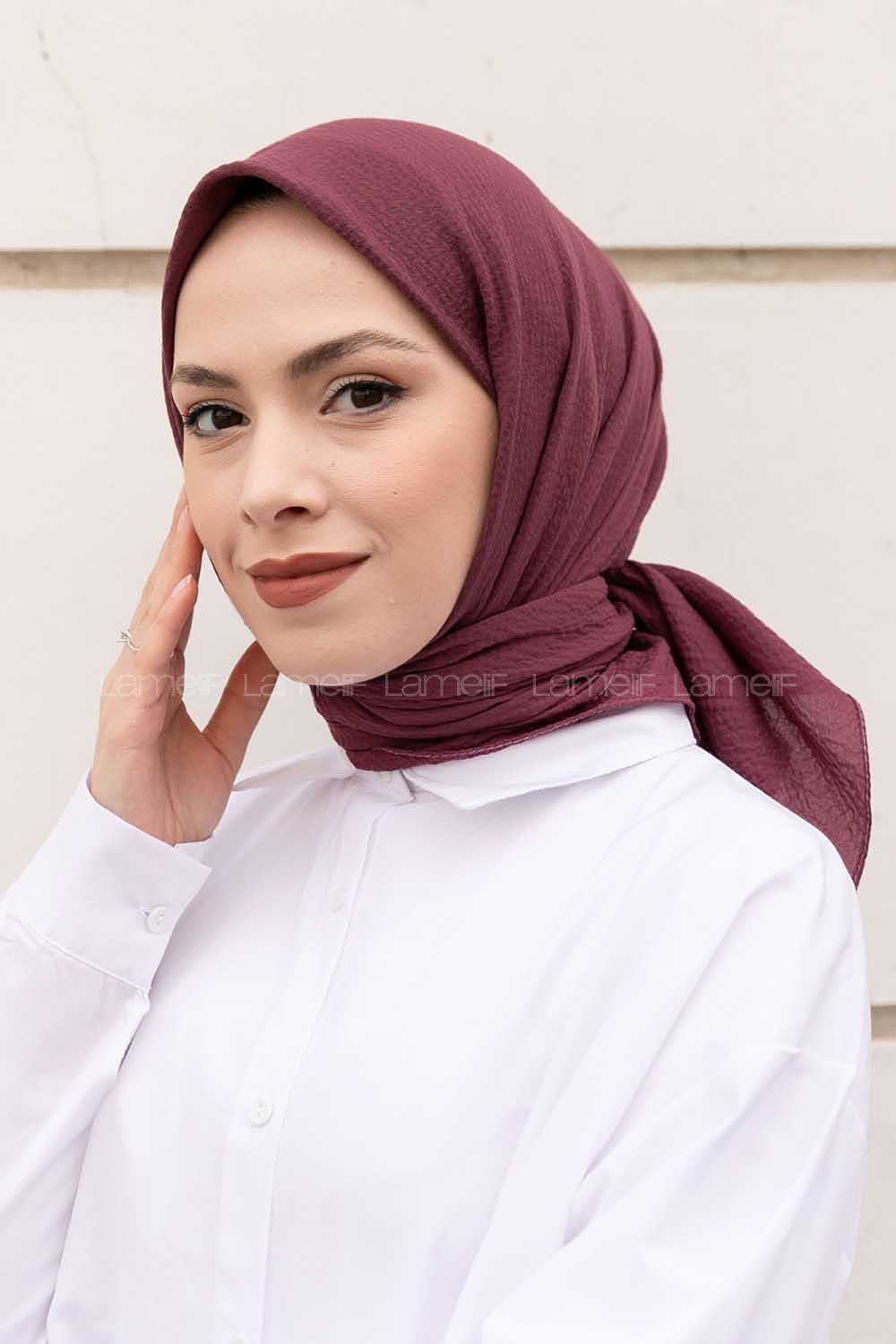 Caz Eşarp Koyu Gül