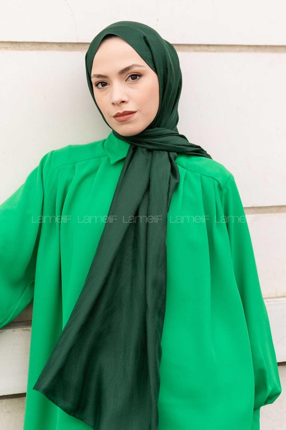 Emerald Green Viscose Fabric Printed Shawl