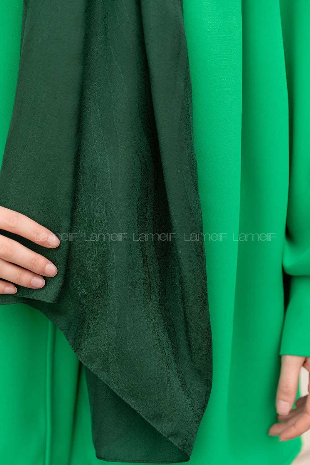 Emerald Green Viscose Fabric Printed Shawl