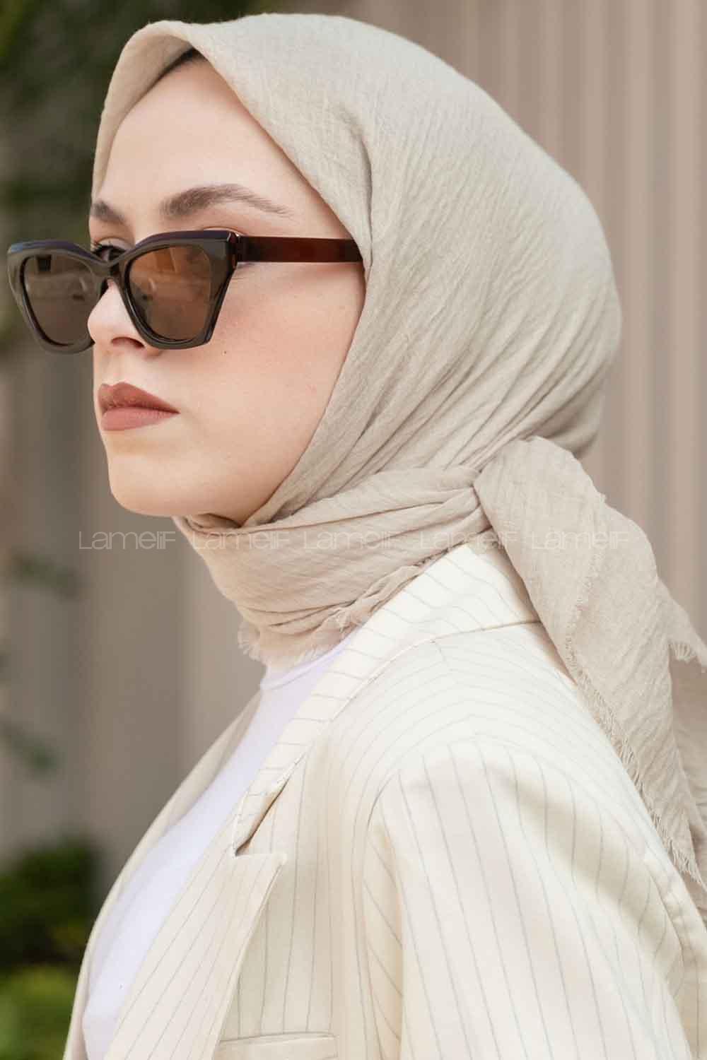 Lamelif Bürümcük Eşarp Bej