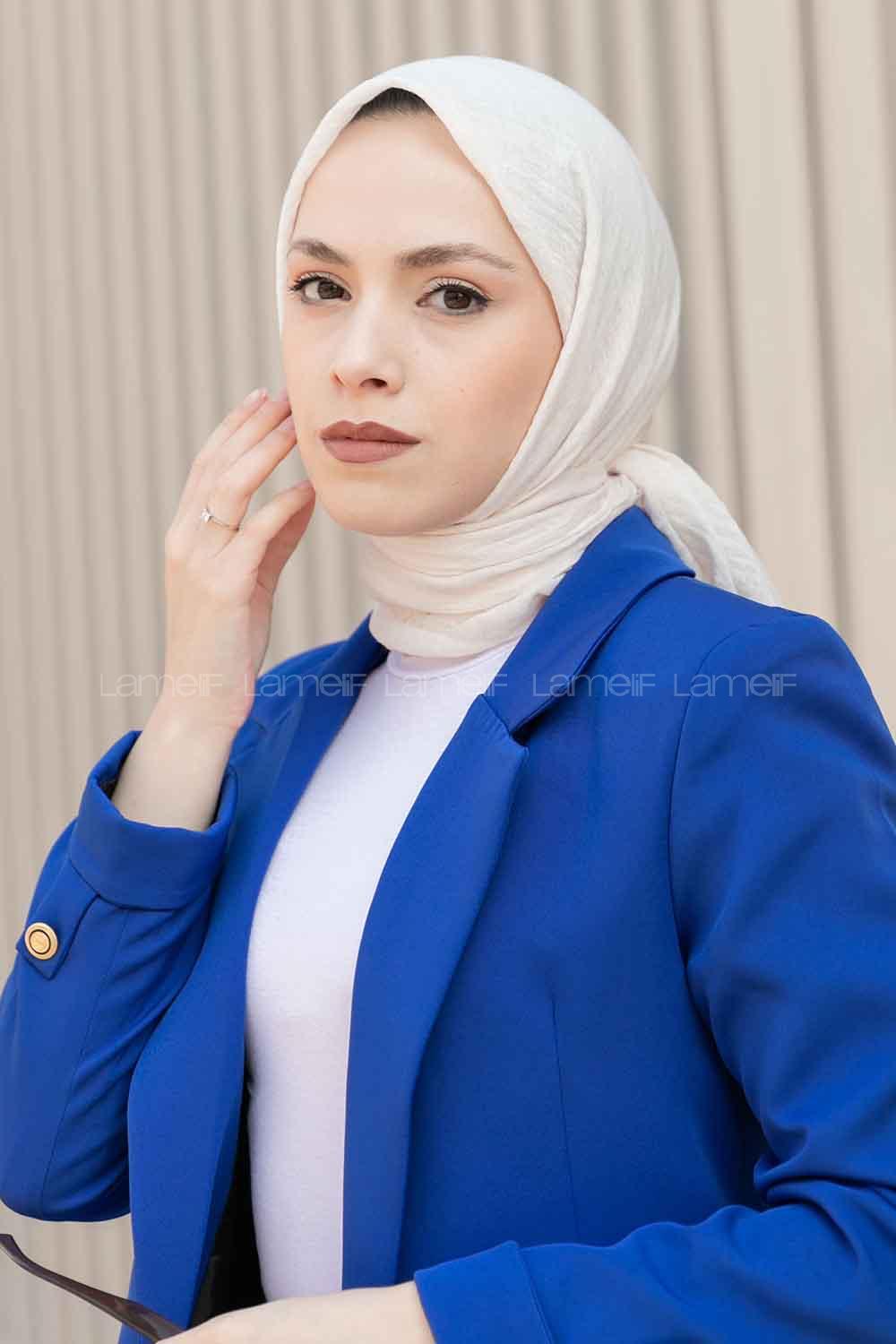 Lamelif Bürümcük Eşarp Ekru