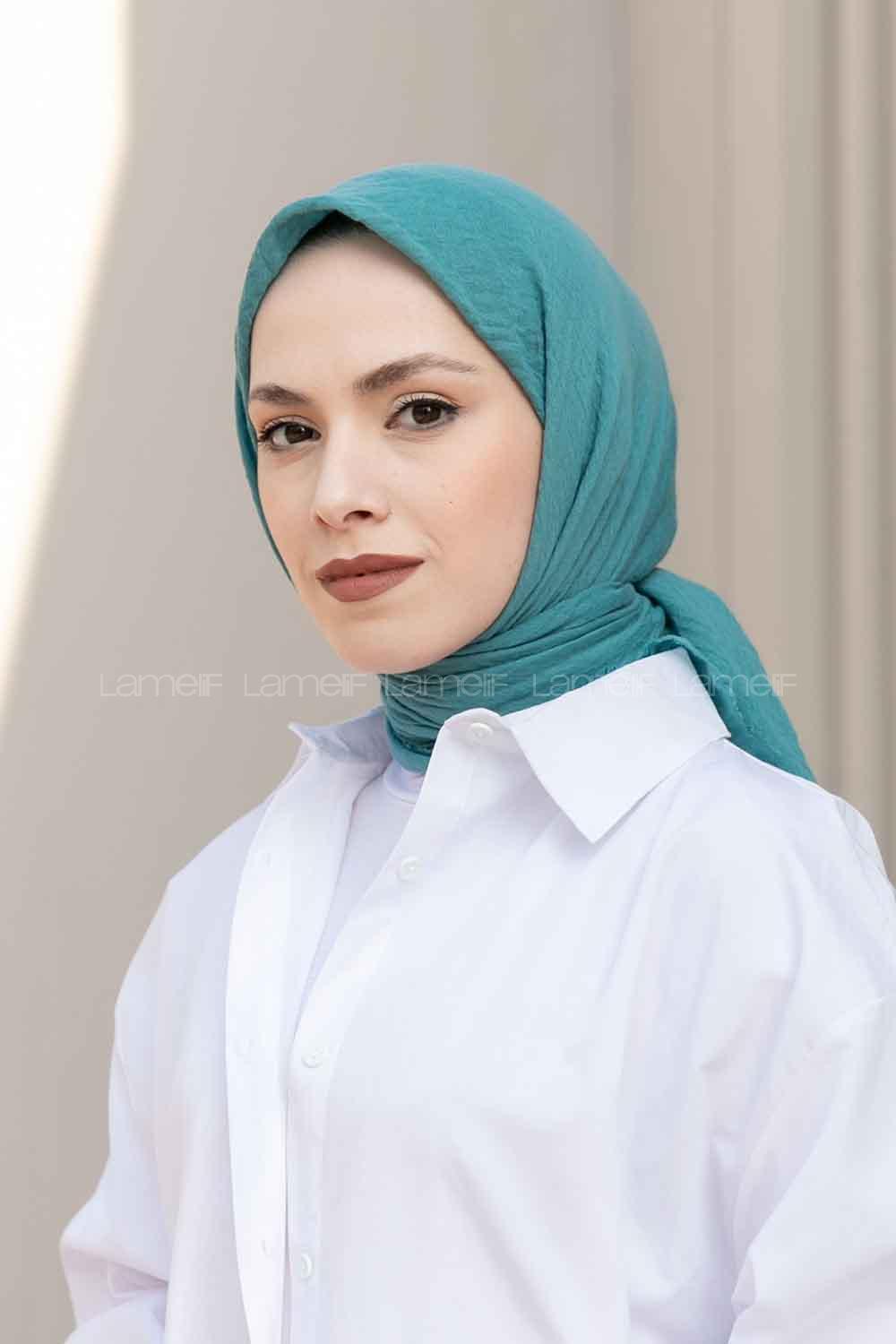 Lamelif Bürümcük Eşarp Turkuaz