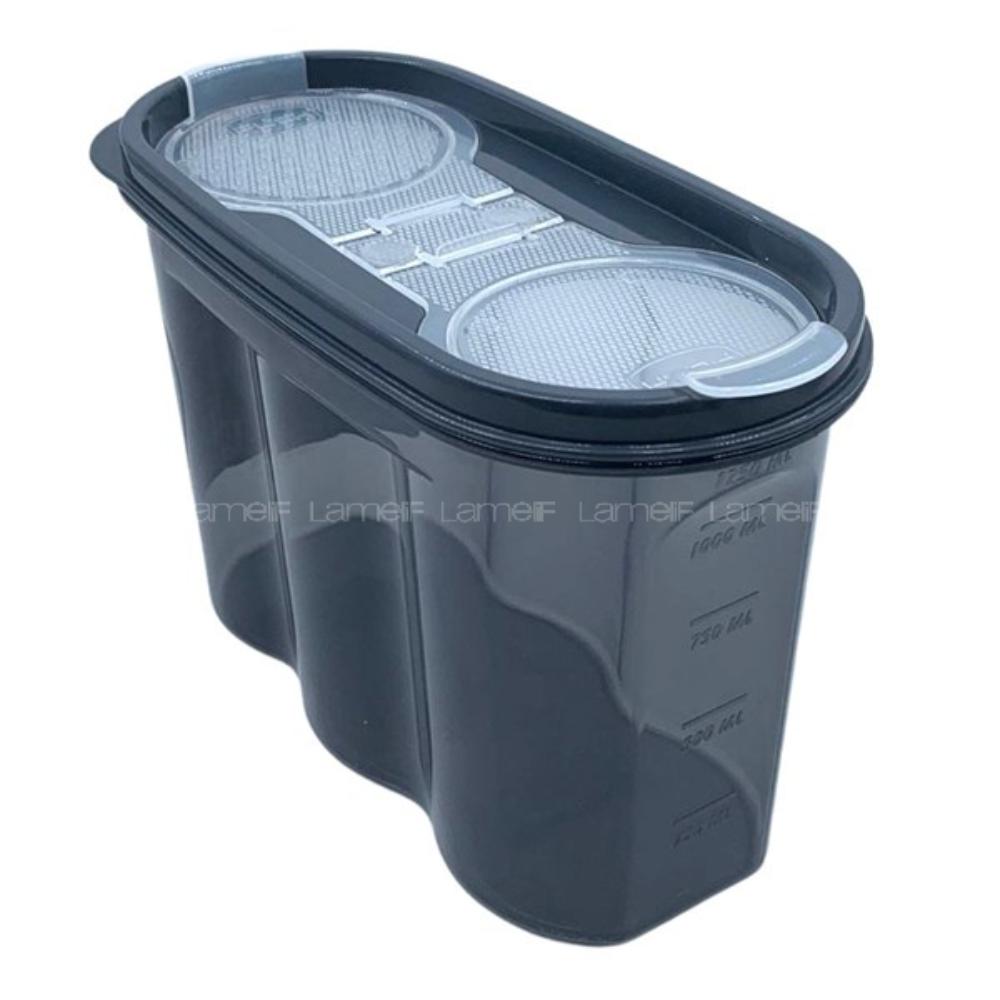 BUFFER® 2 Kapaklı Ölçekli Erzak Saklama Kabı - 1,2 Litre