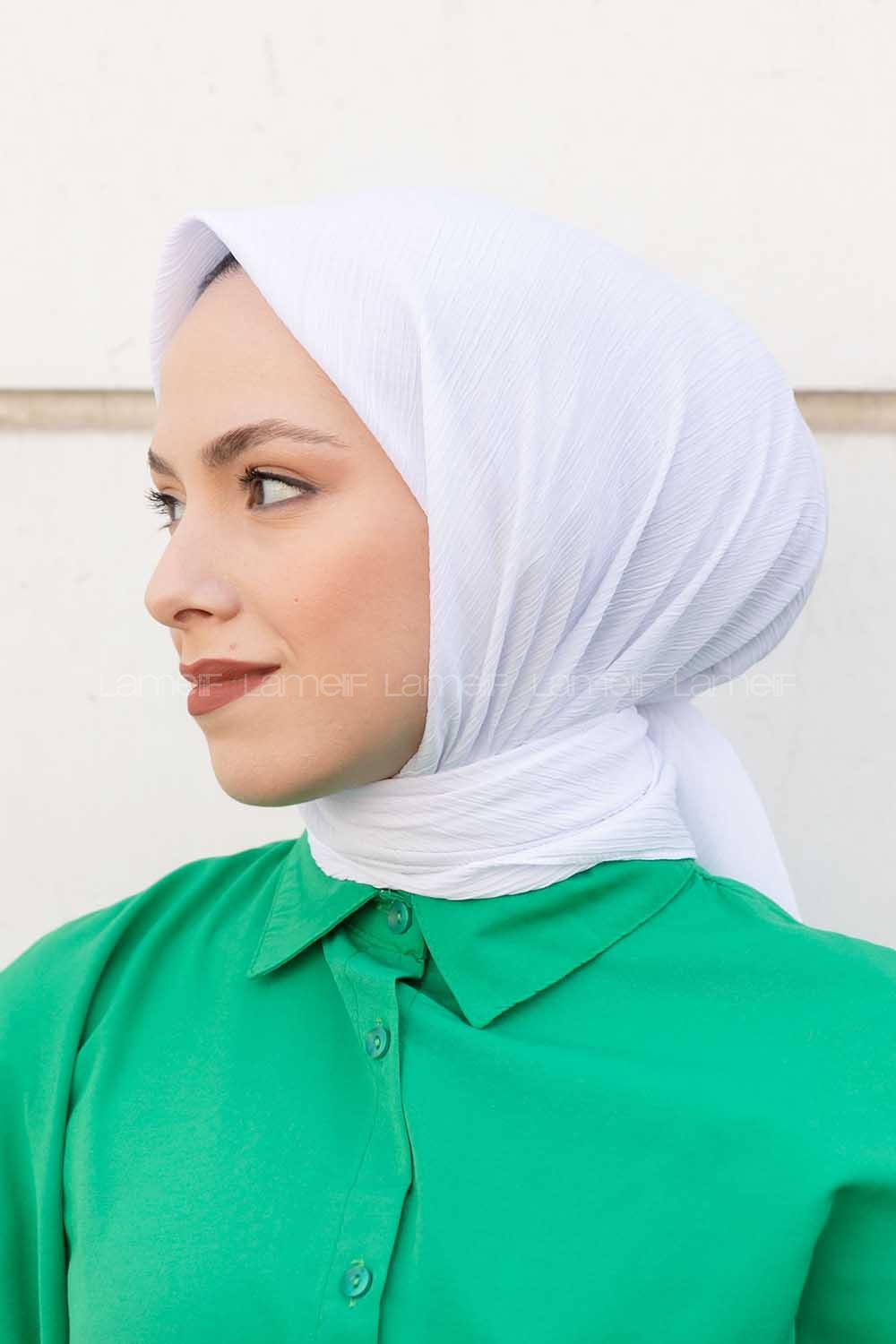 Lamelif Krimkıl Eşarp Beyaz