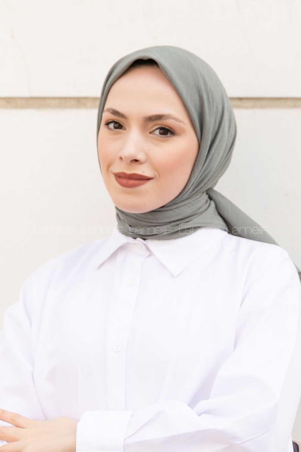 Lamelif Krimkıl Eşarp Çağla Yeşili