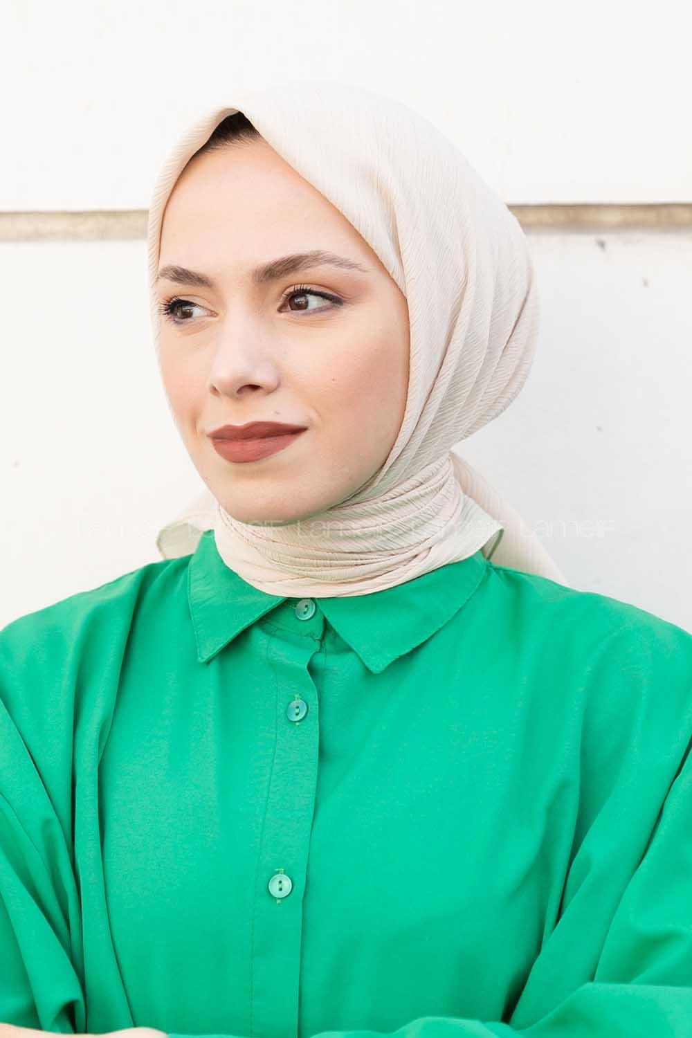 Lamelif Krimkıl Eşarp Ekru