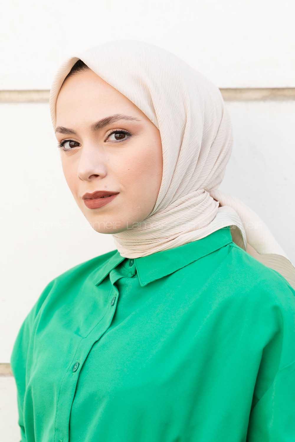 Lamelif Krimkıl Eşarp Ekru