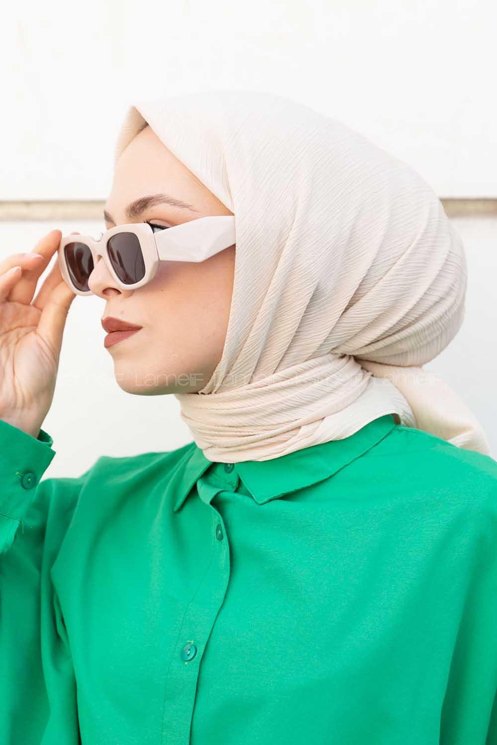 Lamelif Krimkıl Eşarp Ekru