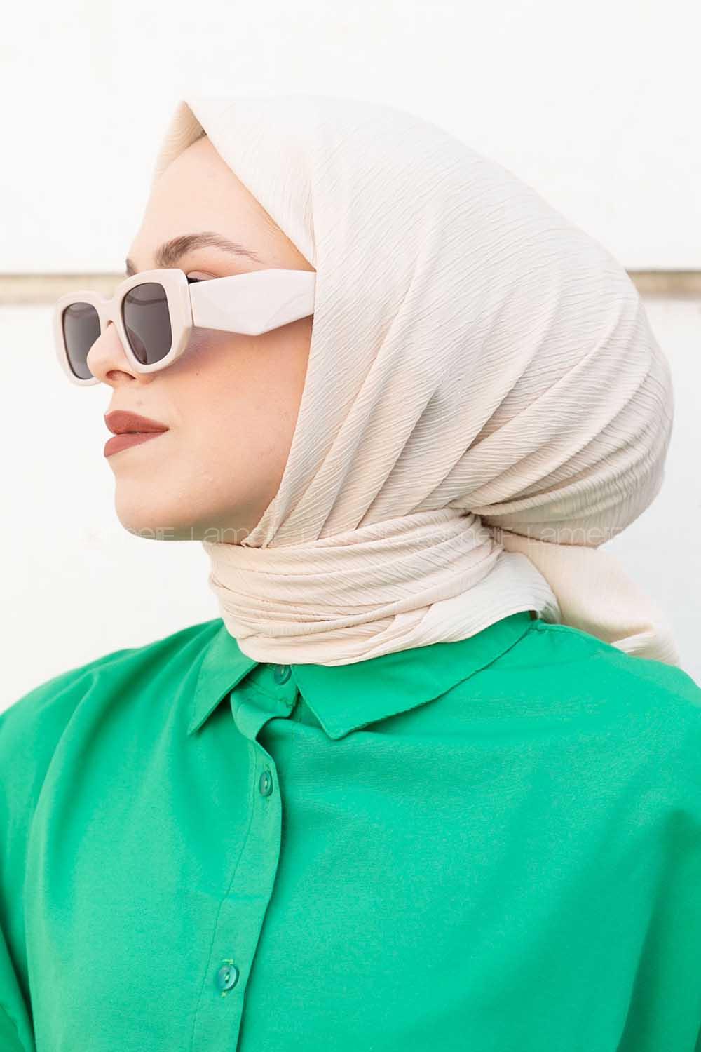 Lamelif Krimkıl Eşarp Ekru