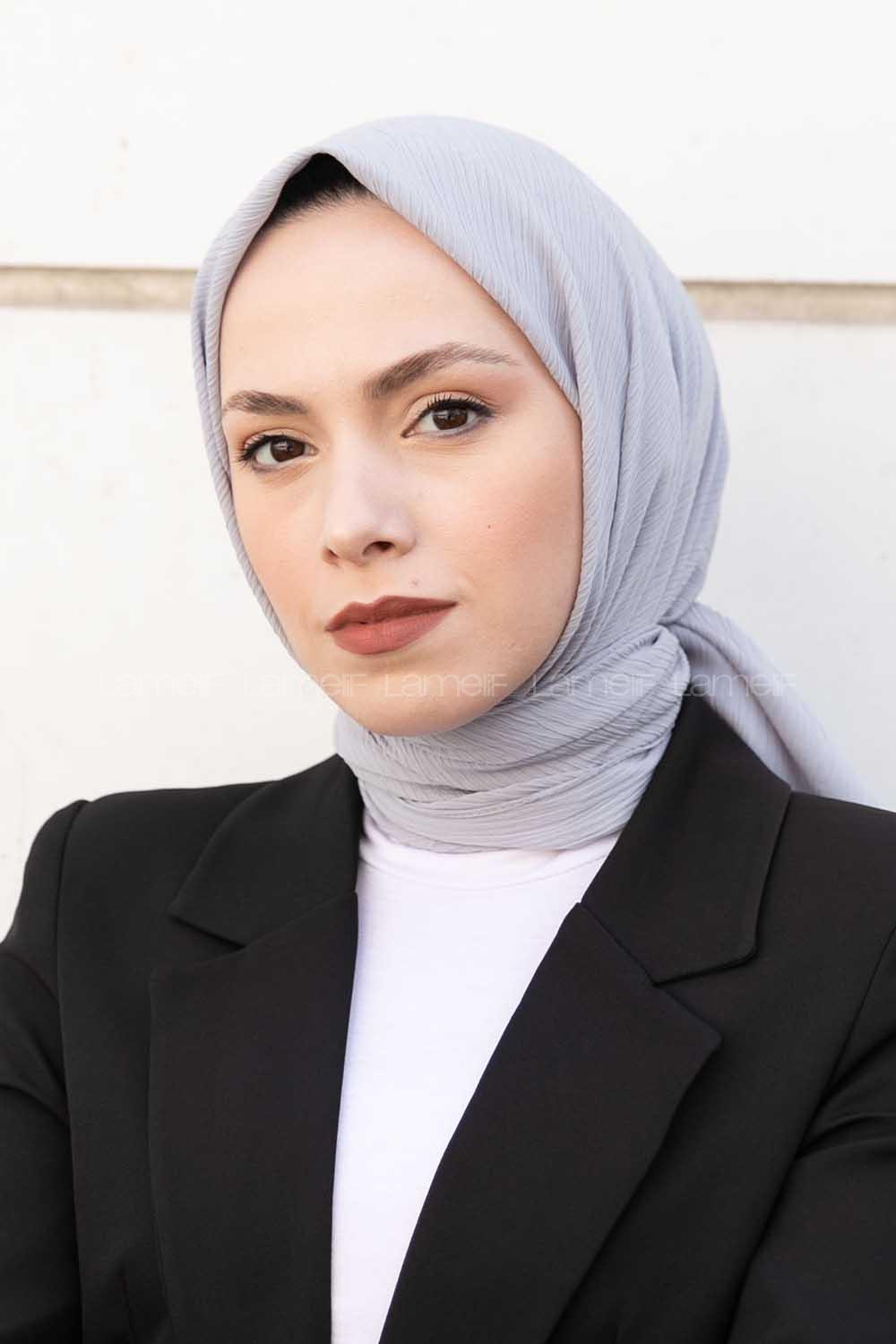 Lamelif Krimkıl Eşarp Gri