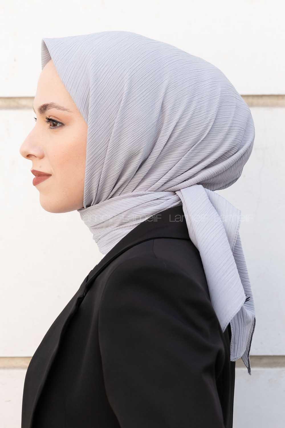 Lamelif Krimkıl Eşarp Gri
