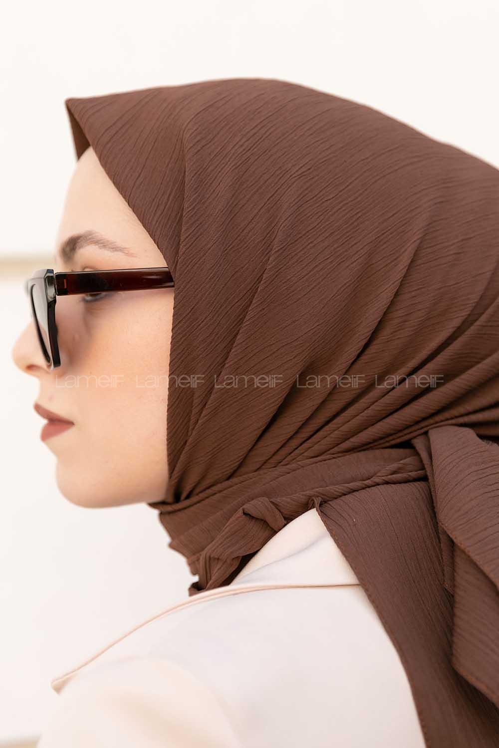 Lamelif Krimkıl Eşarp Kahverengi