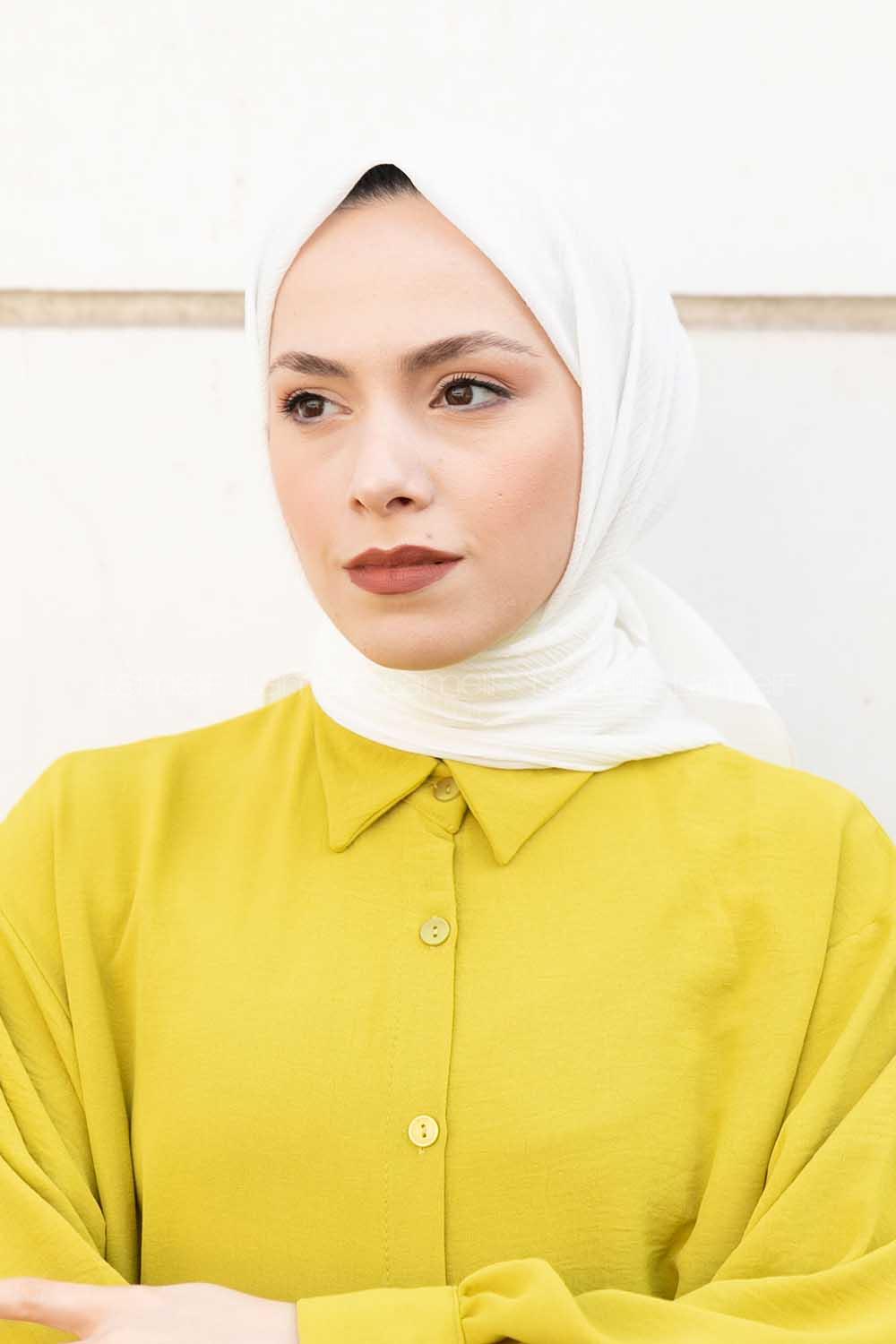 Lamelif Krimkıl Eşarp Kırık Beyaz