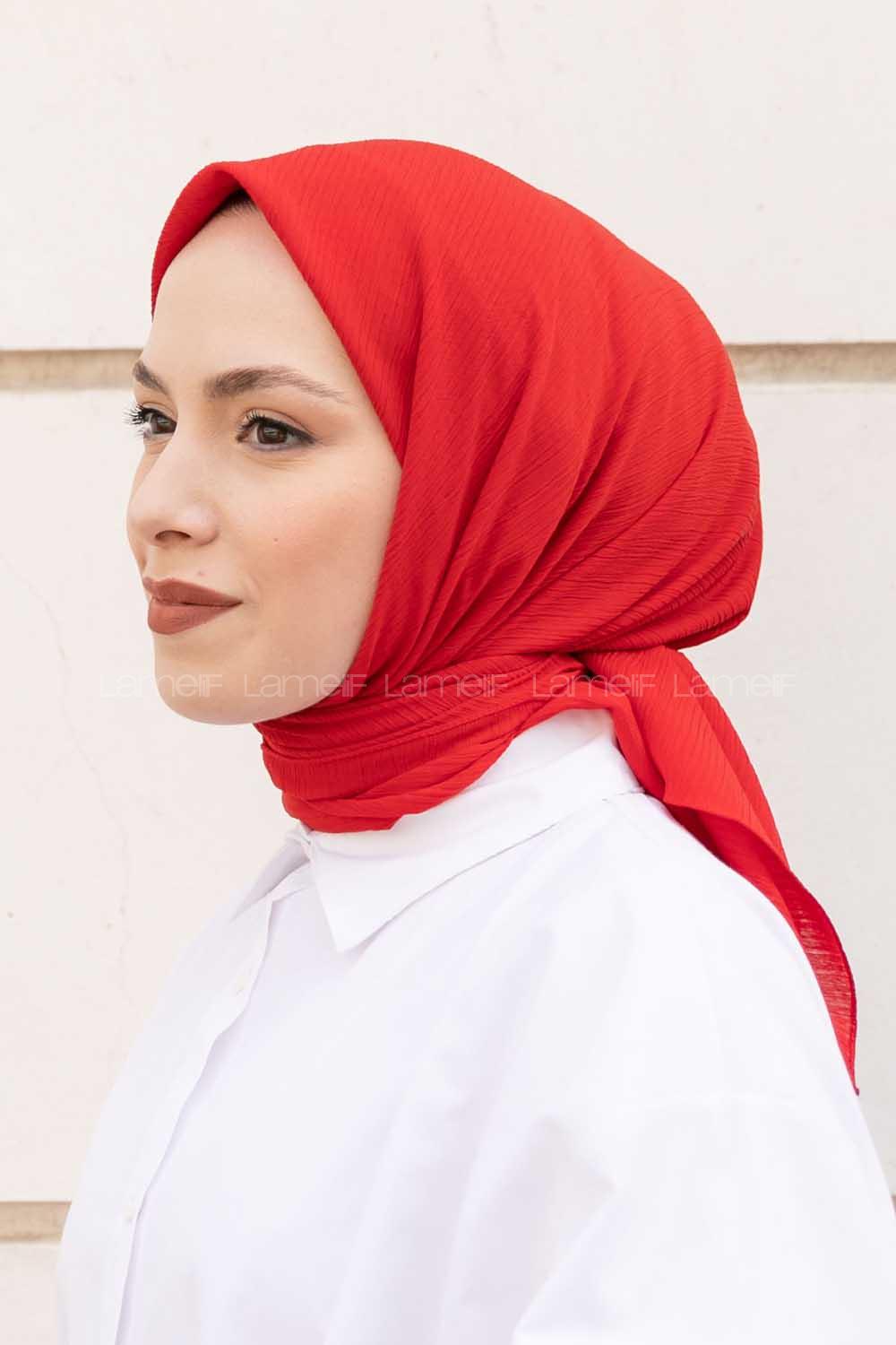 Lamelif Krimkıl Eşarp Kırmızı