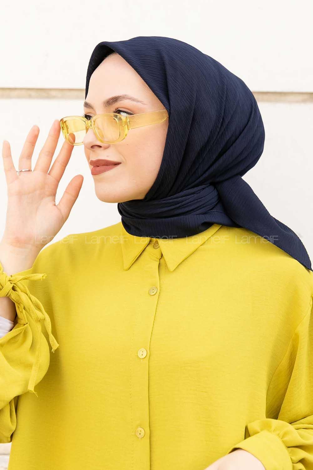 Lamelif Krimkıl Eşarp Lacivert