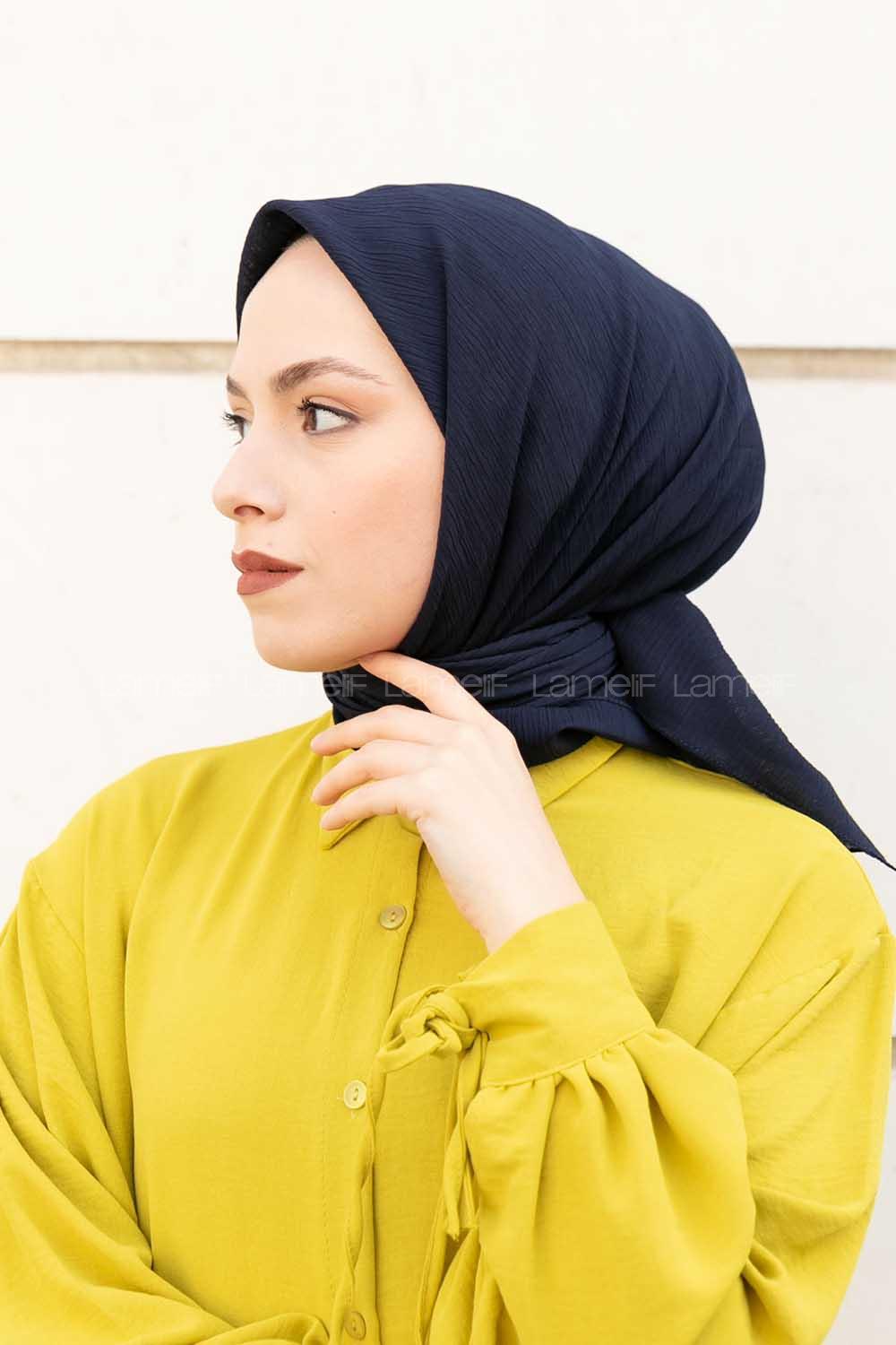 Lamelif Krimkıl Eşarp Lacivert